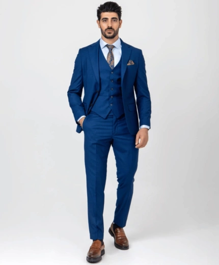Men’s Navy Wool Blend Suit