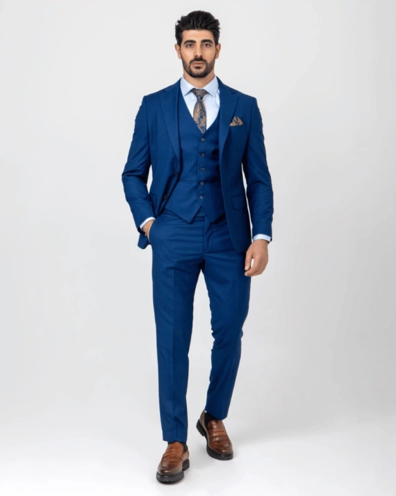 Men’s Navy Wool Blend Suit