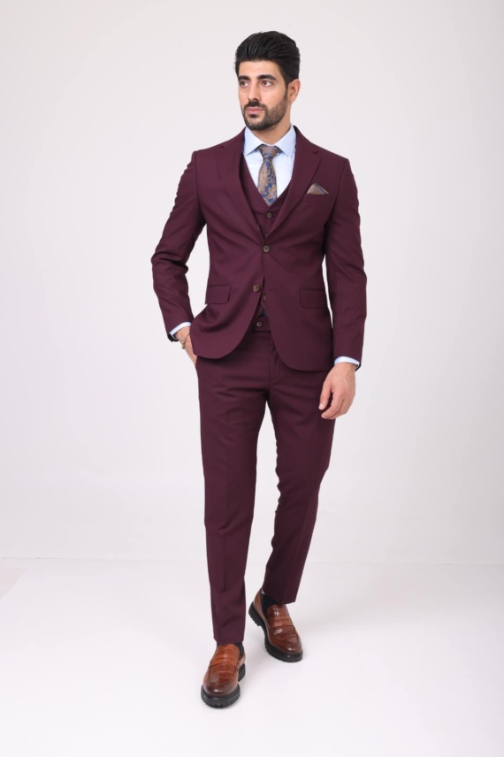 Luxurious Deep Burgundy Men's Suit